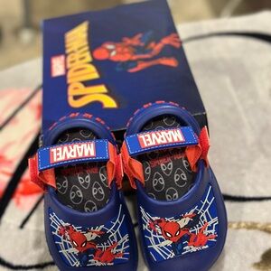 Marvel Spider-Man Kids Croc-Like Sandals - Blue and Red